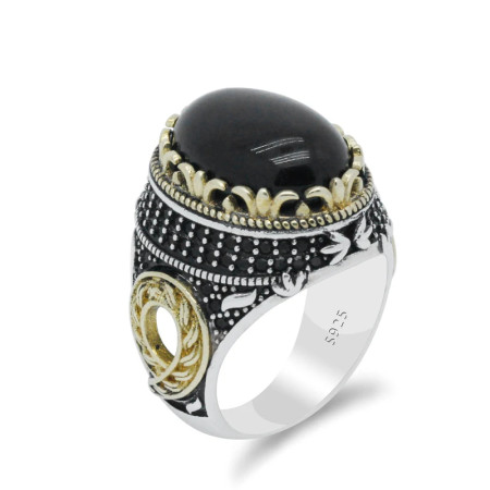 Anillo Vintage de ágata Natural para hombre, de plata 925 pura auténtica, anillo Con garra de trébol de la suerte, joyería fina de piedra CZ, regalo de moda Anillo Vintage de ágata Natural para hombre, de plata 925 pura auténtica, anillo Con garra de trébol de la suerte, joyería fina de piedra CZ, regalo de moda