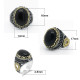 Anillo Vintage de ágata Natural para hombre, de plata 925 pura auténtica, anillo Con garra de trébol de la suerte, joyería fina de piedra CZ, regalo de moda - malaquita tienda 36
