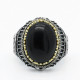 Anillo Vintage de ágata Natural para hombre, de plata 925 pura auténtica, anillo Con garra de trébol de la suerte, joyería fina de piedra CZ, regalo de moda - malaquita tienda 36