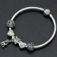 Abalorios de plata esterlina 925 pura, abalorios de animales, elefante, hipopótamo, corazones, pulsera artesanal - malaquita tienda 36