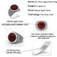 Anillos de Onyx Natural para mujer, anillo de piedra con banda de flores para hombre y mujer, joyería de moda antigua, anillos de plata de ley 925 para hombre, anillos de sello - malaquita tienda 36