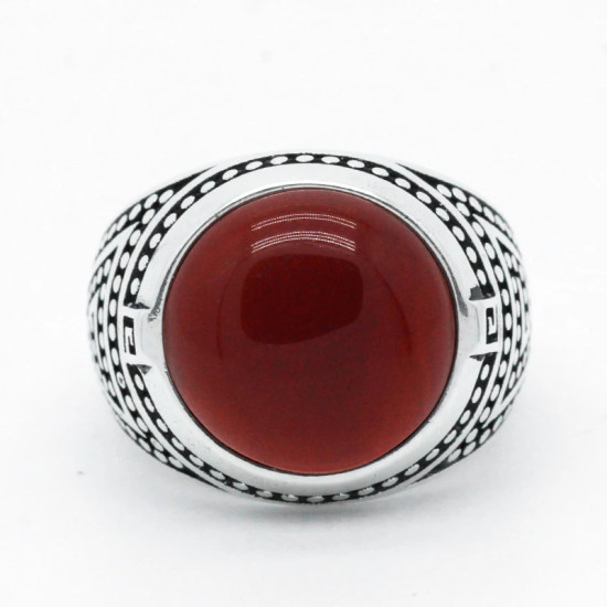 Anillos de Onyx Natural para mujer, anillo de piedra con banda de flores para hombre y mujer, joyería de moda antigua, anillos de plata de ley 925 para hombre, anillos de sello - malaquita tienda 36