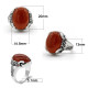 Anillo grande de Plata de Ley 925 para hombre, piedra de ágata Natural roja, líneas rojas de CZ, anillo Vintage para fiesta, estilo fresco, anillo de Turquía - malaquita tienda 36