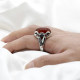 Anillo grande de Plata de Ley 925 para hombre, piedra de ágata Natural roja, líneas rojas de CZ, anillo Vintage para fiesta, estilo fresco, anillo de Turquía - malaquita tienda 36