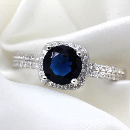 Anillo clásico romántico para mujer, de plata 925 con zafiro, Esmeralda, amatista, circonita, joyería de piedras preciosas, regalos de fiesta de boda al por mayor