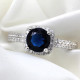 Anillo clásico romántico para mujer, de plata 925 con zafiro, Esmeralda, amatista, circonita, joyería de piedras preciosas, regalos de fiesta de boda al por mayor - malaquita tienda 36