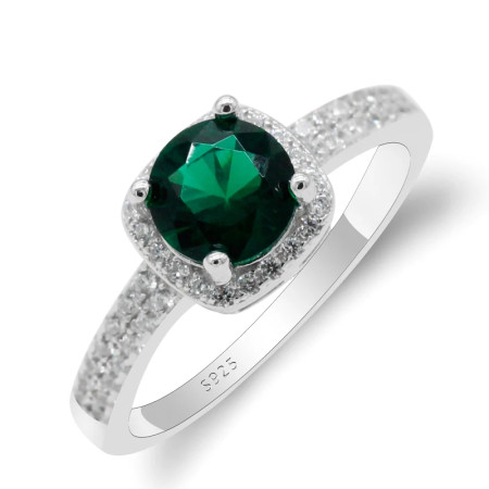 Anillo de circonia cúbica para mujer, de Plata de Ley 925 auténtica, con piedra cuadrada de circonita, regalo de aniversario de boda, joyería fina