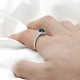 Anillo de circonia cúbica para mujer, de Plata de Ley 925 auténtica, con piedra cuadrada de circonita, regalo de aniversario de boda, joyería fina - malaquita tienda 36