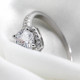 Anillo de Plata de Ley 925 auténtica y pura, piedra CZ, joyería de diamantes deslumbrantes, anillo de aniversario para fiesta de boda para mujer, regalo de joyería - malaquita tienda 36