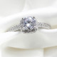 Anillo de Plata de Ley 925 auténtica y pura, piedra CZ, joyería de diamantes deslumbrantes, anillo de aniversario para fiesta de boda para mujer, regalo de joyería - malaquita tienda 36