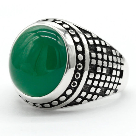 Anillo de Plata de Ley 925 auténtica para hombre, con piedra de ágata Natural, mosaico geométrico, diseño único, joyería fina, regalo Anillo de Plata de Ley 925 auténtica para hombre, con piedra de ágata Natural, mosaico geométrico, diseño único, joyería fina, regalo