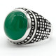 Anillo de Plata de Ley 925 auténtica para hombre, con piedra de ágata Natural, mosaico geométrico, diseño único, joyería fina, regalo - malaquita tienda 36