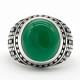 Anillo de Plata de Ley 925 auténtica para hombre, con piedra de ágata Natural, mosaico geométrico, diseño único, joyería fina, regalo - malaquita tienda 36