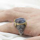 Anillo de ágata de plata esterlina 925 Ovalada para hombre, joyería Vintage de Turquía, joyería fina, hecho a mano - malaquita tienda 36