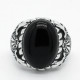 Anillo de Plata de Ley 925 con piedra de ágata Natural para hombre, joya de girasoles, símbolo de buena suerte, joyería turca Vintage, regalo de moda - malaquita tienda 36