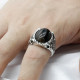 Anillo de Plata de Ley 925 con piedra de ágata Natural para hombre, joya de girasoles, símbolo de buena suerte, joyería turca Vintage, regalo de moda - malaquita tienda 36