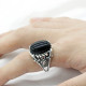 Anillo de Plata de Ley 925 con piedra de ágata Natural para hombre, joya de girasoles, símbolo de buena suerte, joyería turca Vintage, regalo de moda - malaquita tienda 36