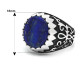 Anillo de Plata de Ley 925 con piedra de lapislázuli Natural para hombre, joyería de Turquía, anillo de gota de agua para dedo - malaquita tienda 36