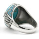 Anillo de piedra turquesa Natural para hombres y mujeres, anillo de plata 925 sólida, cadenas masculinas, anillo de fiesta Vintage, anillo de pavo de estilo fresco - malaquita tienda 36