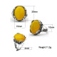 Anillo de Plata de Ley 925 con piedra de ágata Natural para hombre y mujer, sortija turca hecha a mano, joyería Vintage - malaquita tienda 36