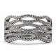 Anillo Circular Punk de circonita para mujer, diseño de onda hueca Irregular, joyería de dedo - malaquita tienda 36