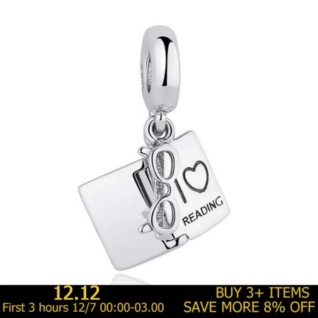 Colgante de libro de plata pura S925, regalo de inicio escolar, regalo de fiesta de graduación, joyería DIY, regalo de vacaciones de fiesta Colgante de libro de plata pura S925, regalo de inicio escolar, regalo de fiesta de graduación, joyería DIY, regalo de vacaciones de fiesta
