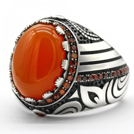 Anillo de plata 925 para hombre y mujer, piedra Natural de ágata Aqeeq, diseño Vintage de amor de la paz, anillo de fiesta, joyería fina Anillo de plata 925 para hombre y mujer, piedra Natural de ágata Aqeeq, diseño Vintage de amor de la paz, anillo de fiesta, joyería fina