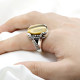 Anillo de Plata de Ley 925 con forma de ojo de tigre para hombre y mujer, sortija, plata esterlina, Estilo Vintage - malaquita tienda 36