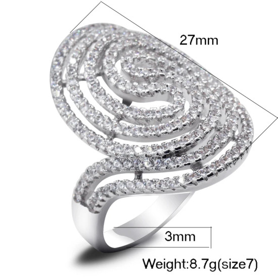 Nuevos anillos de moda para mujer, joyería nupcial de lujo para fiesta, anillo de compromiso de boda, hueco de alta calidad - malaquita tienda 36
