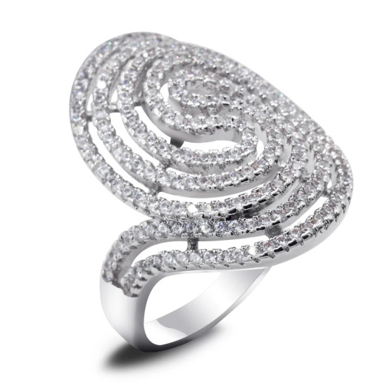 Nuevos anillos de moda para mujer, joyería nupcial de lujo para fiesta, anillo de compromiso de boda, hueco de alta calidad - malaquita tienda 36