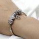 Pulsera de plata de ley 925 con cuentas de circonia cúbica, brazalete calado, regalo de boda, compromiso - malaquita tienda 36