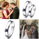 Anillos de plata esterlina 925 para mujer, joyería de moda, exquisitos anillos de circonita para pareja, regalos de compromiso grabados, 2 uds. - malaquita tienda 36