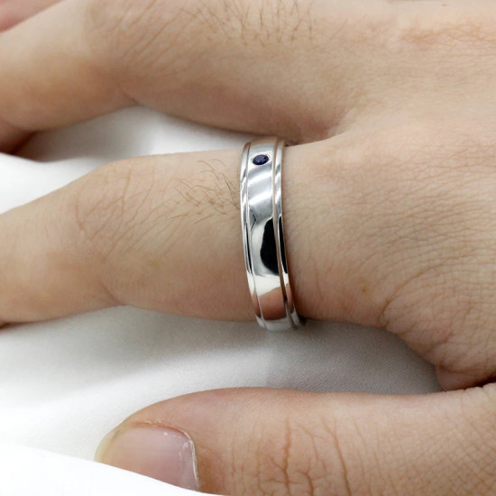 Anillos de plata esterlina 925 para mujer, joyería de moda, exquisitos anillos de circonita para pareja, regalos de compromiso grabados, 2 uds. - malaquita tienda 36