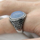 Aqeeq-Anillo de Plata de Ley 925 con piedra Natural para hombre y mujer, joyería Vintage de Turquía, engranaje Onxy, joyería de moda - malaquita tienda 36