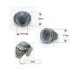 Anillo de Plata de Ley 925 sólida para hombre y mujer, con piedra labradorita Natural, Retro, Punk, tailandés, joyería turca - malaquita tienda 36