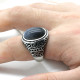 Anillo de Plata de Ley 925 sólida para hombre y mujer, con piedra labradorita Natural, Retro, Punk, tailandés, joyería turca - malaquita tienda 36