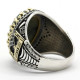 Anillo de Plata de Ley 925 con piedra Natural de Fénix para hombre, sortija turca Vintage, joyería de boda - malaquita tienda 36