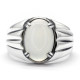 Anillo Vintage con piedra de ágata para hombre y mujer, Plata de Ley 925, piedra de ágata Natural, joyería hermosa, regalo de Navidad, Size6-12 - malaquita tienda 36