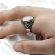 Anillo con piedra de ágata para hombre y mujer, de plata 925, anillo de piedra Natural Vintage, joyería religiosa, regalo, diseño minimalista - malaquita tienda 36