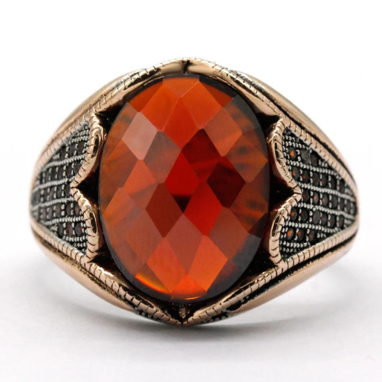 Anillo Vintage de Plata de Ley 925 para hombre y mujer, anillo de piedra de circón 5A, garantizado, diseño exquisito, joyería hermosa, regalo - malaquita tienda 36