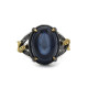 Anillo de Plata de Ley 925 para hombre, piedra de ágata Natural con ojos malvados, línea de cebra paralela, anillo de estilo Punk de CZ negro para hombre, Turquía - malaquita tienda 36