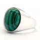 Anillo de plata de ley 100% para hombre y mujer, sortija de boda elegante con piedra de malaquita Natural auténtica, joyería Original y sencilla para regalo, 925 - malaquita tienda 36