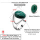 Anillo de plata de ley 100% para hombre y mujer, sortija de boda elegante con piedra de malaquita Natural auténtica, joyería Original y sencilla para regalo, 925 - malaquita tienda 36