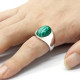 Anillo de plata de ley 100% para hombre y mujer, sortija de boda elegante con piedra de malaquita Natural auténtica, joyería Original y sencilla para regalo, 925 - malaquita tienda 36