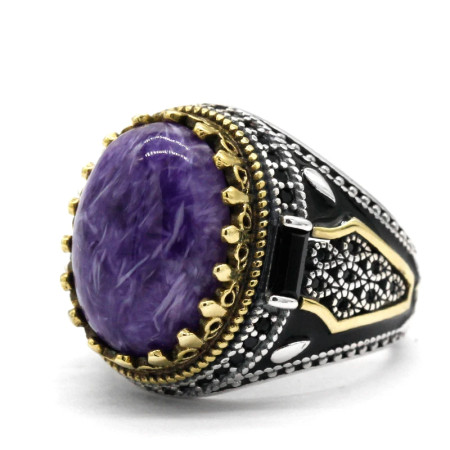 Anillo Türkiye para hombre, Plata de Ley 925, piedra de dragón púrpura Natural, anillo ovalado, joyería clásica Simple, regalos para hombres y mujeres Anillo Türkiye para hombre, Plata de Ley 925, piedra de dragón púrpura Natural, anillo ovalado, joyería clásica Simple, regalos para hombres y mujeres