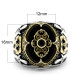 Anillo de plata 925 con ágata Natural para hombre, joyería Retro turca de árbol de coco, Machete de Oriente Medio, exquisito, dos colores - malaquita tienda 36