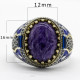 Anillo de plata pura s925 para hombre, piedra de dragón púrpura Natural, moda Retro, regalo hecho a mano, joyería para Festival, regalo de fiesta - malaquita tienda 36