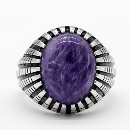 Anillo turco de tendencia Retro para hombre, Plata de Ley 925 con piedra de dragón púrpura Natural, utilizado para fiesta/boda, mano de diseño exquisito Anillo turco de tendencia Retro para hombre, Plata de Ley 925 con piedra de dragón púrpura Natural, utilizado para fiesta/boda, mano de diseño exquisito