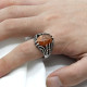 Anillo de Plata de Ley 925 auténtica para hombre, piedra de cuarzo Natural, diseño hueco de tendencia Simple y generoso, anillo de boda de girasol para hombre - malaquita tienda 36