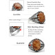 Anillo de Plata de Ley 925 auténtica para hombre, piedra de cuarzo Natural, diseño hueco de tendencia Simple y generoso, anillo de boda de girasol para hombre - malaquita tienda 36